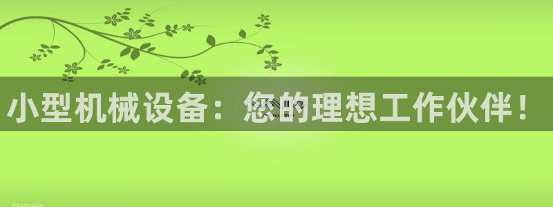 ag久游会：小型机械